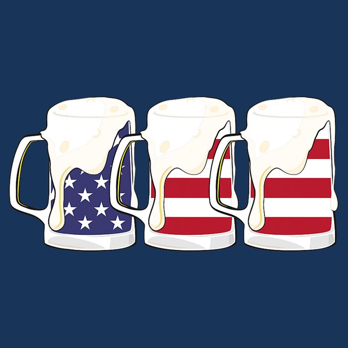 Beer American Flag Shirt 4th Of July Men Women Merica USA T-Shirt