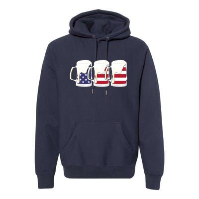 Beer American Flag Shirt 4th Of July Men Women Merica USA Premium Hoodie