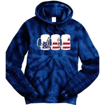 Beer American Flag Shirt 4th Of July Men Women Merica USA Tie Dye Hoodie