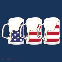 Beer American Flag Shirt 4th Of July Men Women Merica USA Tank Top