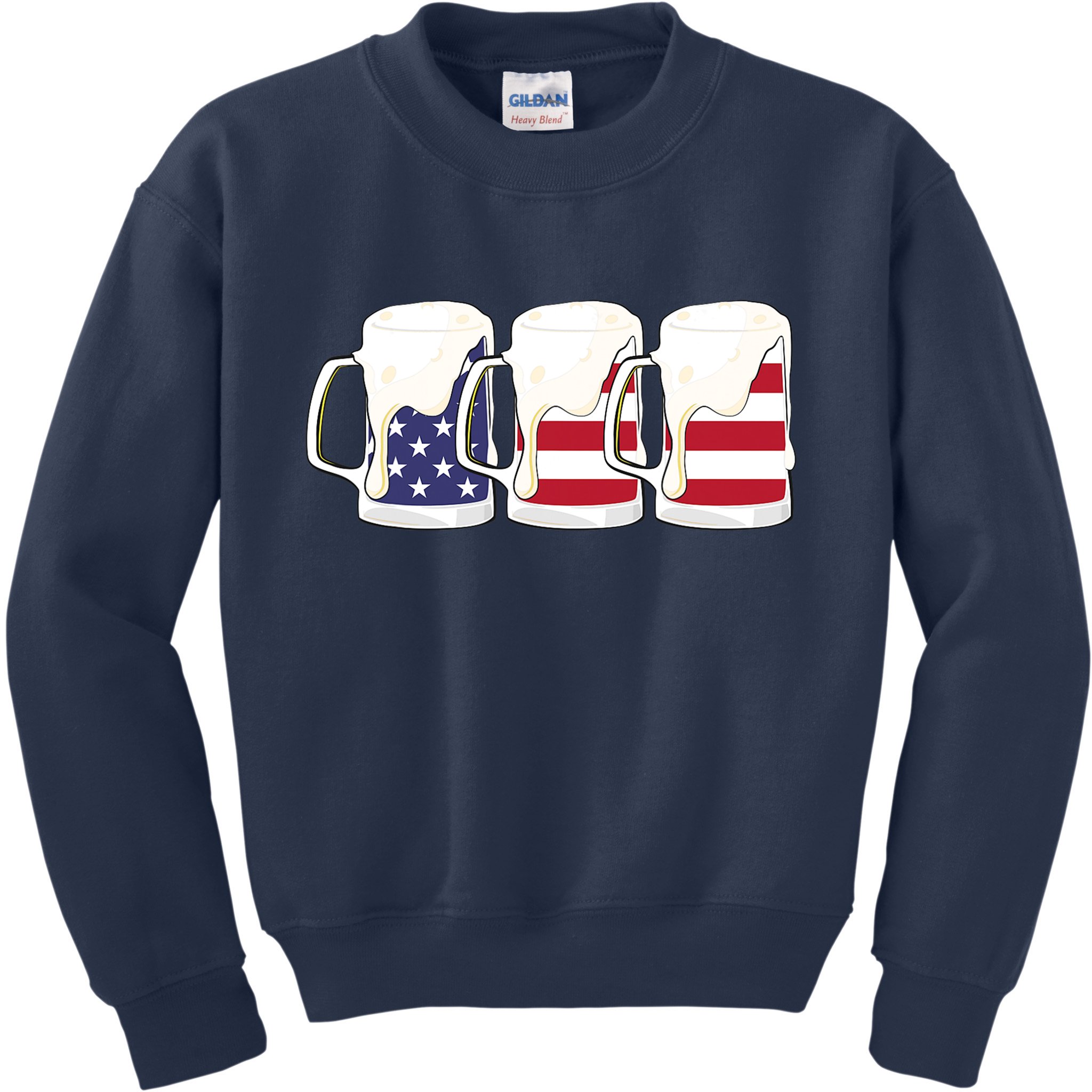 Beer American Flag Shirt 4th Of July Men Women Merica USA Kids Sweatshirt