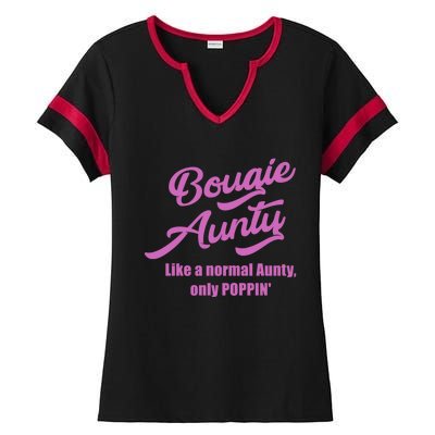 Bougie Aunty Fun Gift For Favorite Aunt Cute Gift Ladies Halftime Notch Neck Tee