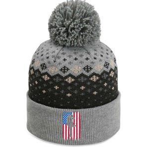 Baseball American Flag Sport The Baniff Cuffed Pom Beanie