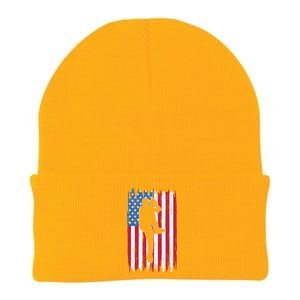 Baseball American Flag Sport Knit Cap Winter Beanie