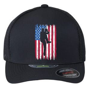 Baseball American Flag Sport Flexfit Unipanel Trucker Cap