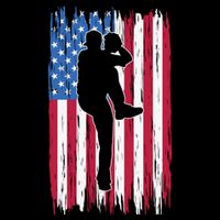 Baseball American Flag Sport Cooling Performance Crew T-Shirt