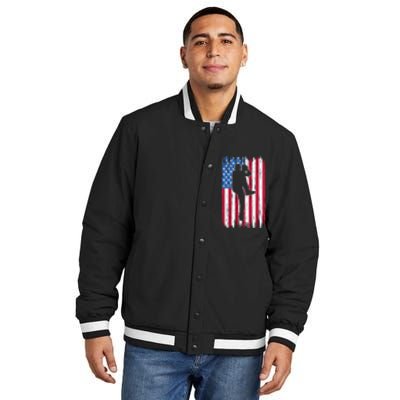 Baseball American Flag Sport Insulated Varsity Jacket