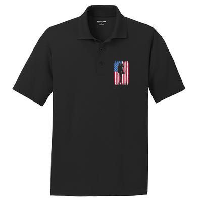 Baseball American Flag Sport PosiCharge RacerMesh Polo