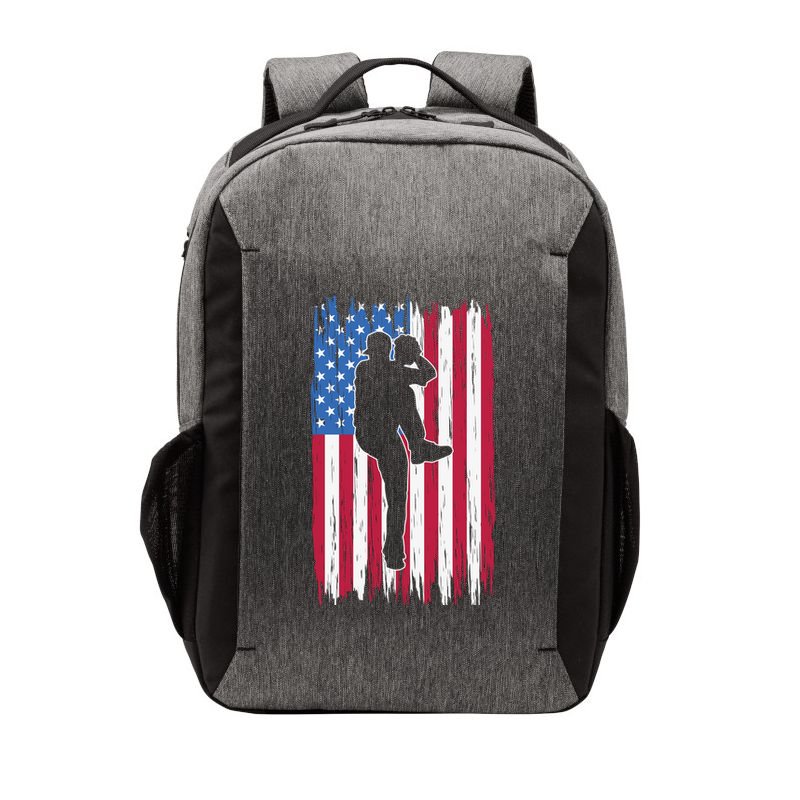 Baseball American Flag Sport Vector Backpack