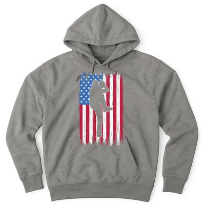 Baseball American Flag Sport Hoodie