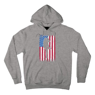 Baseball American Flag Sport Hoodie