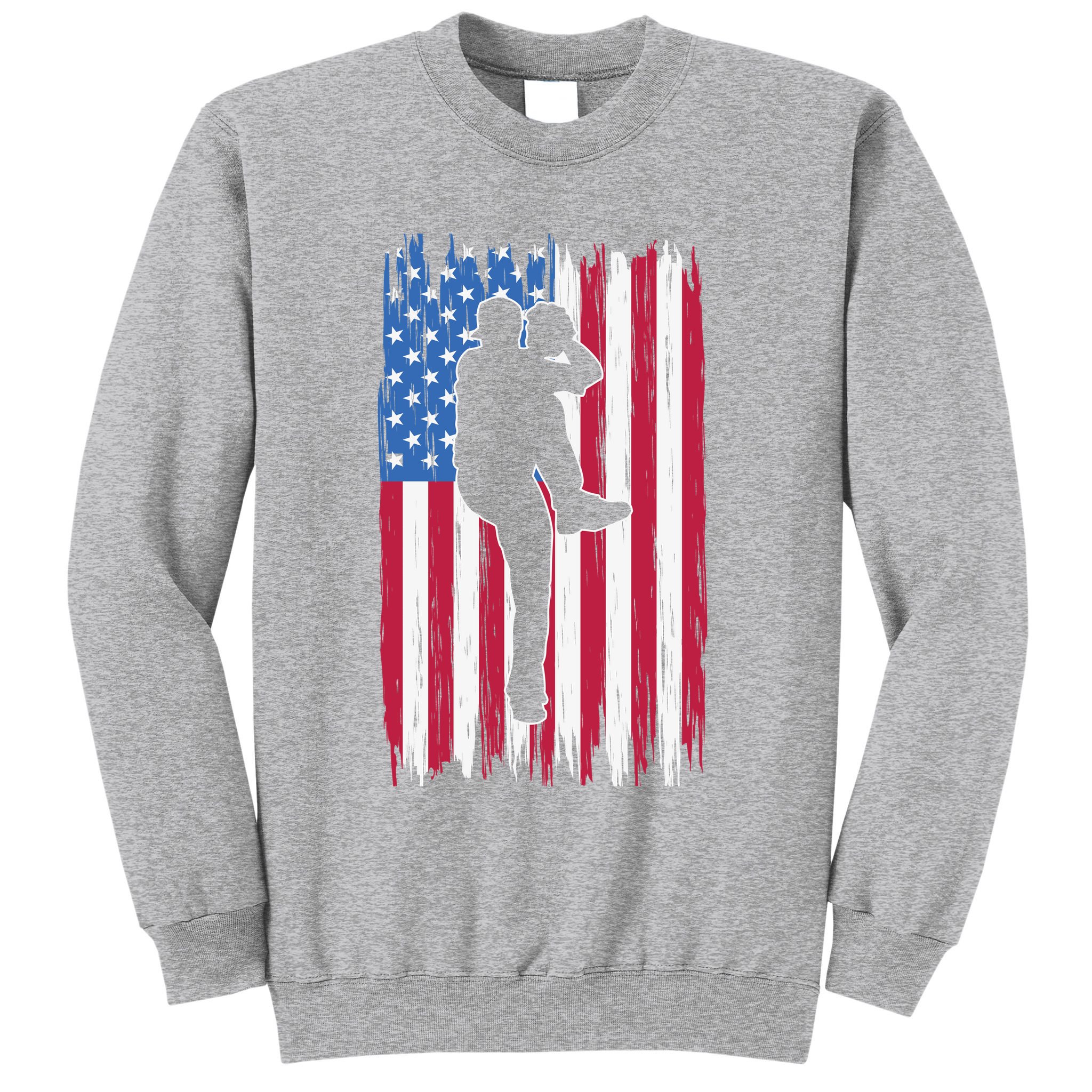 Baseball American Flag Sport Sweatshirt
