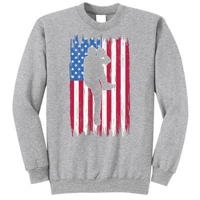 Baseball American Flag Sport Sweatshirt