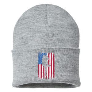 Baseball American Flag Sport Sustainable Knit Beanie