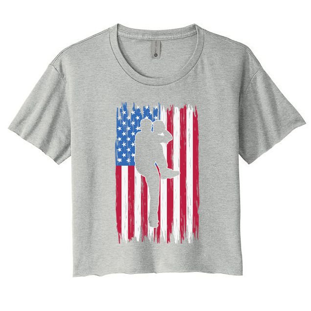 Baseball American Flag Sport Crop Top