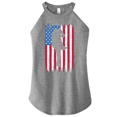 Baseball American Flag Sport Women’s Perfect Tri Rocker Tank