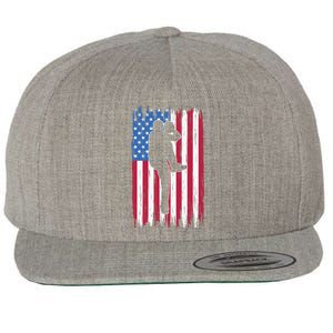 Baseball American Flag Sport Wool Snapback Cap