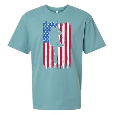 Baseball American Flag Sport Sueded Cloud Jersey T-Shirt