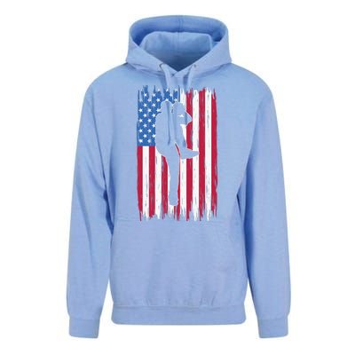 Baseball American Flag Sport Unisex Surf Hoodie