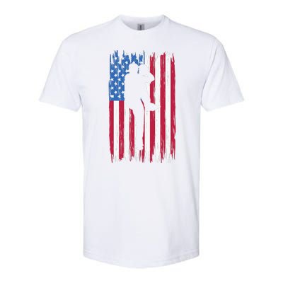 Baseball American Flag Sport Softstyle® CVC T-Shirt