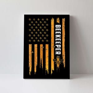 Beekeeping American Flag Honeycomb Honey Bees Beekeeper Canvas