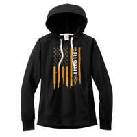 Beekeeping American Flag Honeycomb Honey Bees Beekeeper Women's Fleece Hoodie