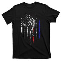 Baseball American Flag Pitcher USA Pitching 4th Of July Gift T-Shirt