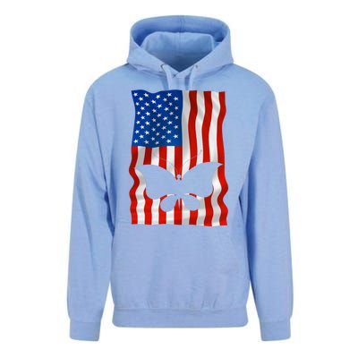 Butterfly American Flag Usa 4th Of July America Meaningful Gift Unisex Surf Hoodie