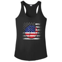 Basketball American Flag 4th Of July USA Sports Team Players Ladies PosiCharge Competitor Racerback Tank