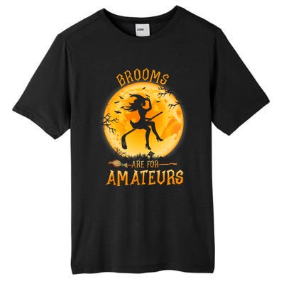 Brooms Are For Amateurs Witch Riding Hockey Stick Halloween Tall Fusion ChromaSoft Performance T-Shirt