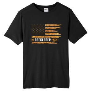 Beekeeping American Flag Honeycomb Honey Bees Beekeeper Tall Fusion ChromaSoft Performance T-Shirt