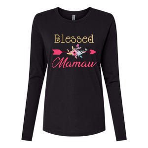 Blessed Arrow Flower Mom Mamaw Grandmom Happy MotherS Day Funny Gift Womens Cotton Relaxed Long Sleeve T-Shirt