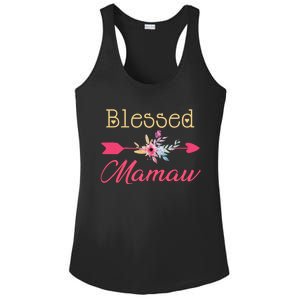 Blessed Arrow Flower Mom Mamaw Grandmom Happy MotherS Day Funny Gift Ladies PosiCharge Competitor Racerback Tank