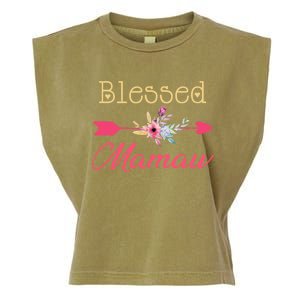 Blessed Arrow Flower Mom Mamaw Grandmom Happy MotherS Day Funny Gift Garment-Dyed Women's Muscle Tee