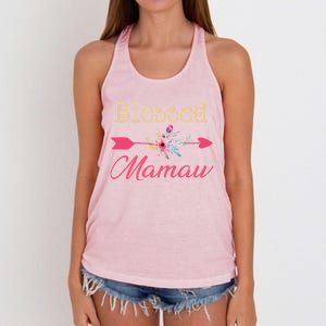 Blessed Arrow Flower Mom Mamaw Grandmom Happy MotherS Day Funny Gift Women's Knotted Racerback Tank