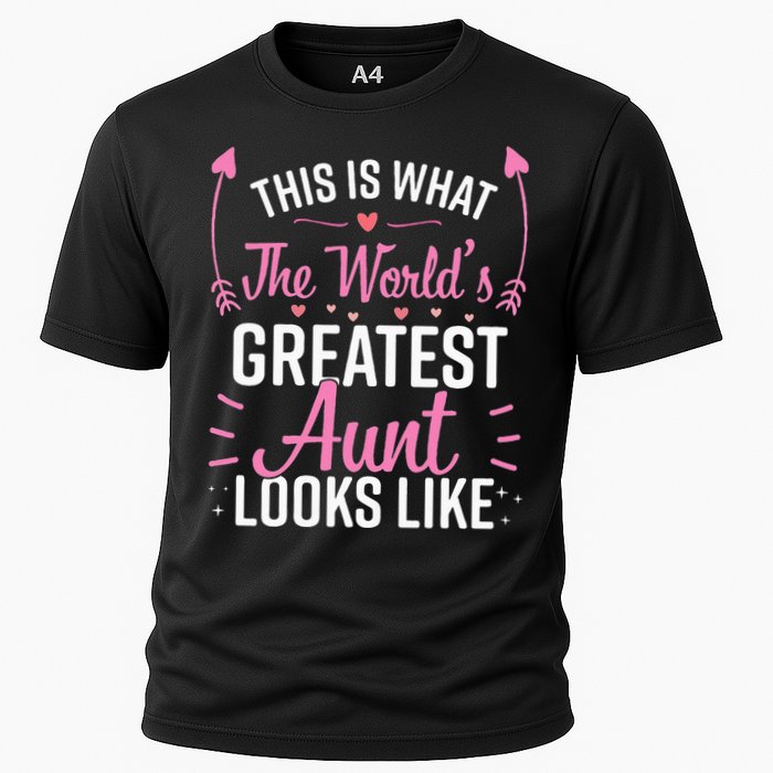 Best Aunt Future Aunt Aunt To Be Auntie Cooling Performance Crew T-Shirt