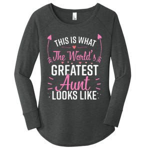 Best Aunt Future Aunt Aunt To Be Auntie Women's Perfect Tri Tunic Long Sleeve Shirt