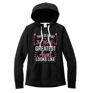 Best Aunt Future Aunt Aunt To Be Auntie Women's Fleece Hoodie