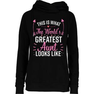 Best Aunt Future Aunt Aunt To Be Auntie Womens Funnel Neck Pullover Hood