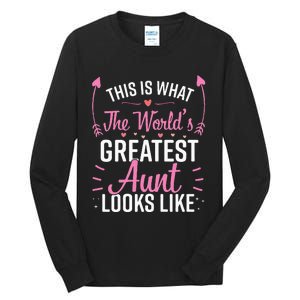 Best Aunt Future Aunt Aunt To Be Auntie Tall Long Sleeve T-Shirt