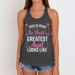 Best Aunt Future Aunt Aunt To Be Auntie Women's Knotted Racerback Tank