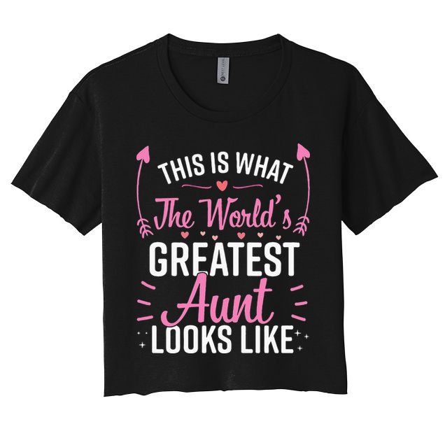 Best Aunt Future Aunt Aunt To Be Auntie Crop Top