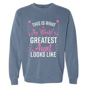 Best Aunt Future Aunt Aunt To Be Auntie Garment-Dyed Sweatshirt