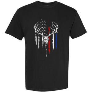 Bowhunting American Flag USA Bow Whitetail Deer Hunter Gift Garment-Dyed Heavyweight T-Shirt