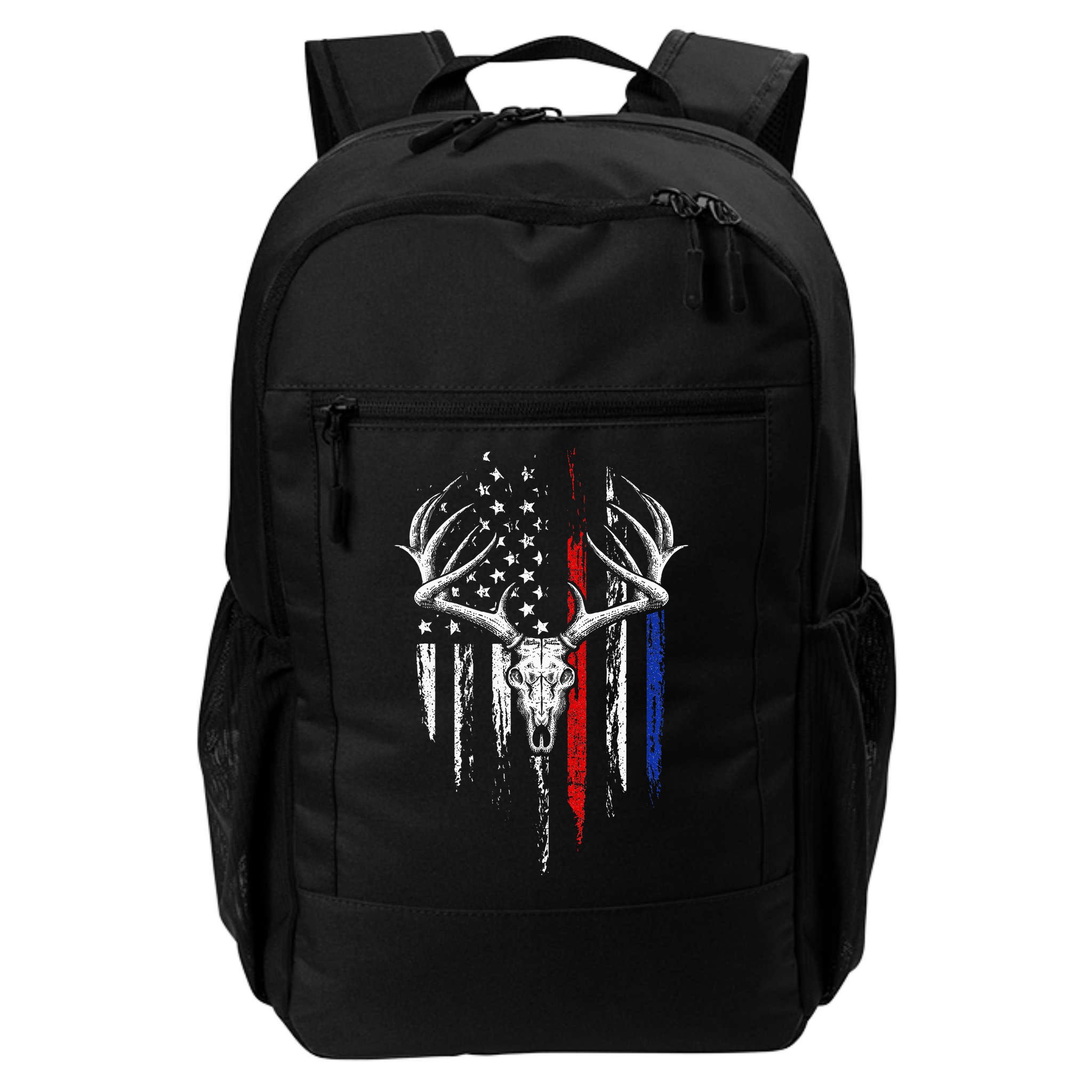 Bowhunting American Flag USA Bow Whitetail Deer Hunter Gift Backpack