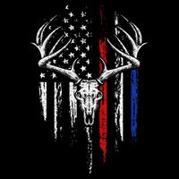 Bowhunting American Flag USA Bow Whitetail Deer Hunter Gift Kids Long Sleeve Shirt