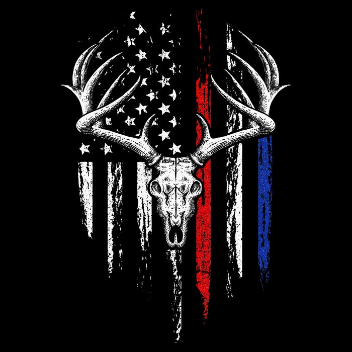Bowhunting American Flag USA Bow Whitetail Deer Hunter Gift Kids Long Sleeve Shirt
