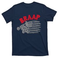 Braap American Flag Distressed Quad Four Wheeler Bike Rider T-Shirt