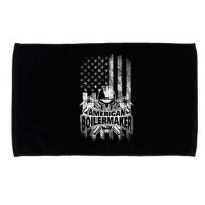 Boilermaker American Flag Skull And Tools Microfiber Hand Towel