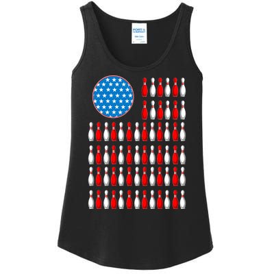 Bowling American Flag Ladies Essential Tank